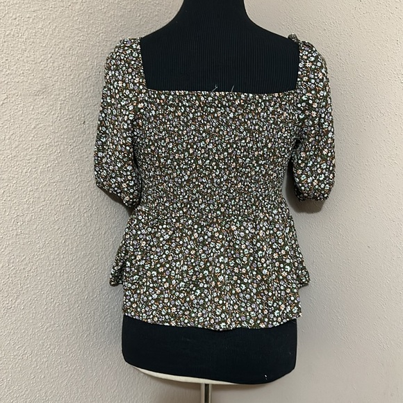 Aesthetic Cowgirl babydoll blouse Woman’s Size Medium, brown, cream and colorful - Picture 4 of 4